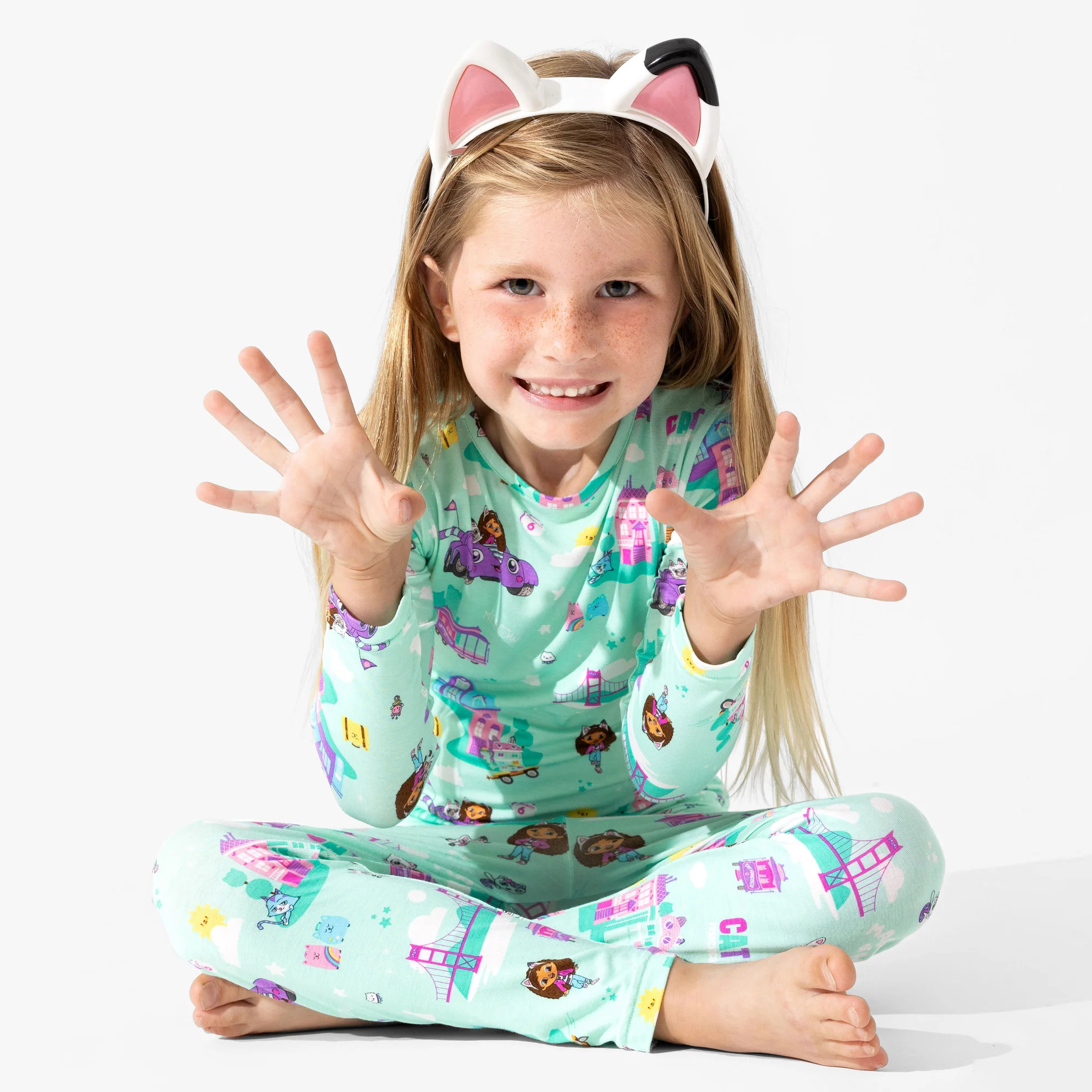 Gabby's Dollhouse: Cat Francisco Bamboo Kids Pajamas | Bellabu Bear