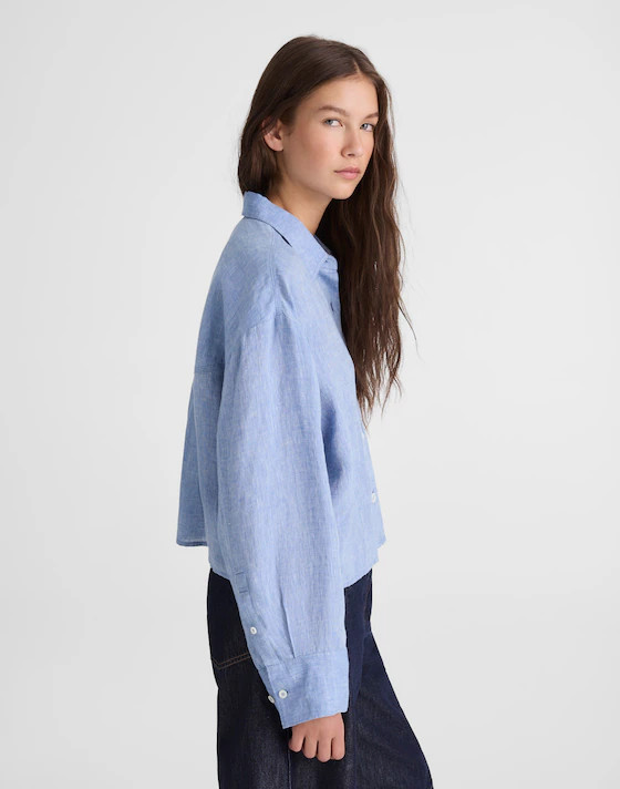 Straight-Hem Shirt in Linen | Madewell