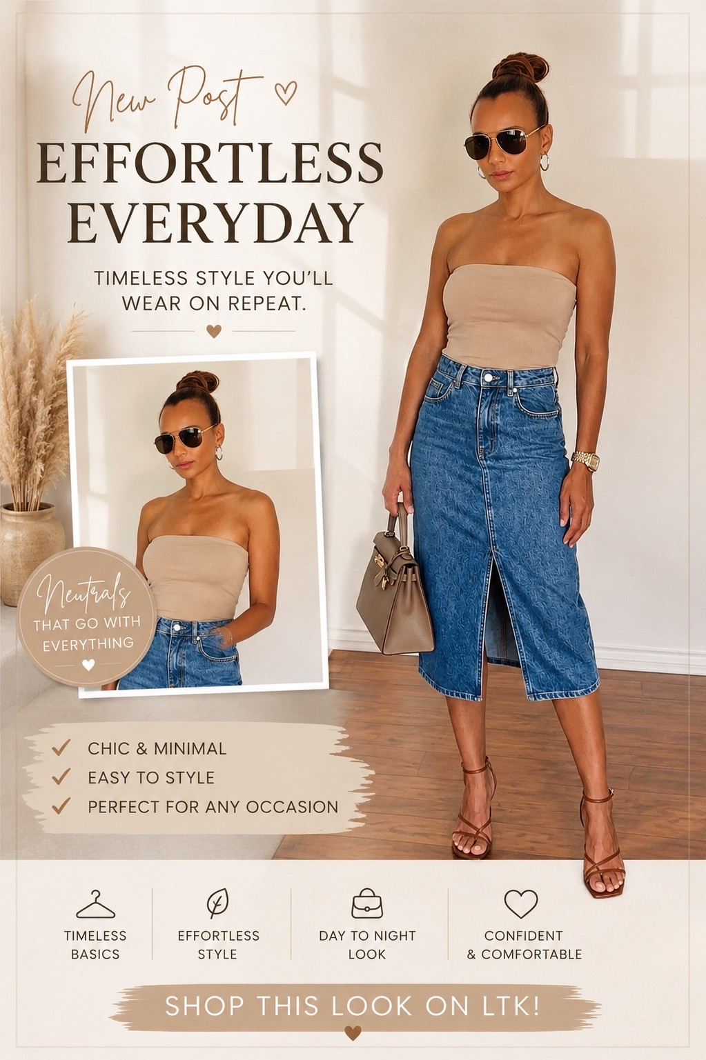 Effortless style starts with timeless basics. 🤎✨

A great denim midi skirt and a neutral bandeau are the ultimate wardrobe staples. Dress them up with heels and accessories or keep it casual with sneakers and a denim jacket—this look works for brunch, date night, vacation, and everything in between.

✨ Classic denim midi skirt
✨ Soft neutral tube top
✨ Chic accessories for an elevated finish

Tap to shop this effortlessly chic outfit on my LTK! 🤍

#LTKStyle #EverydayStyle #DenimSkirt #MinimalStyle #NeutralFashion #EffortlessChic #CapsuleWardrobe #FashionInspo #OOTD #StyleOver40

#LTKootd