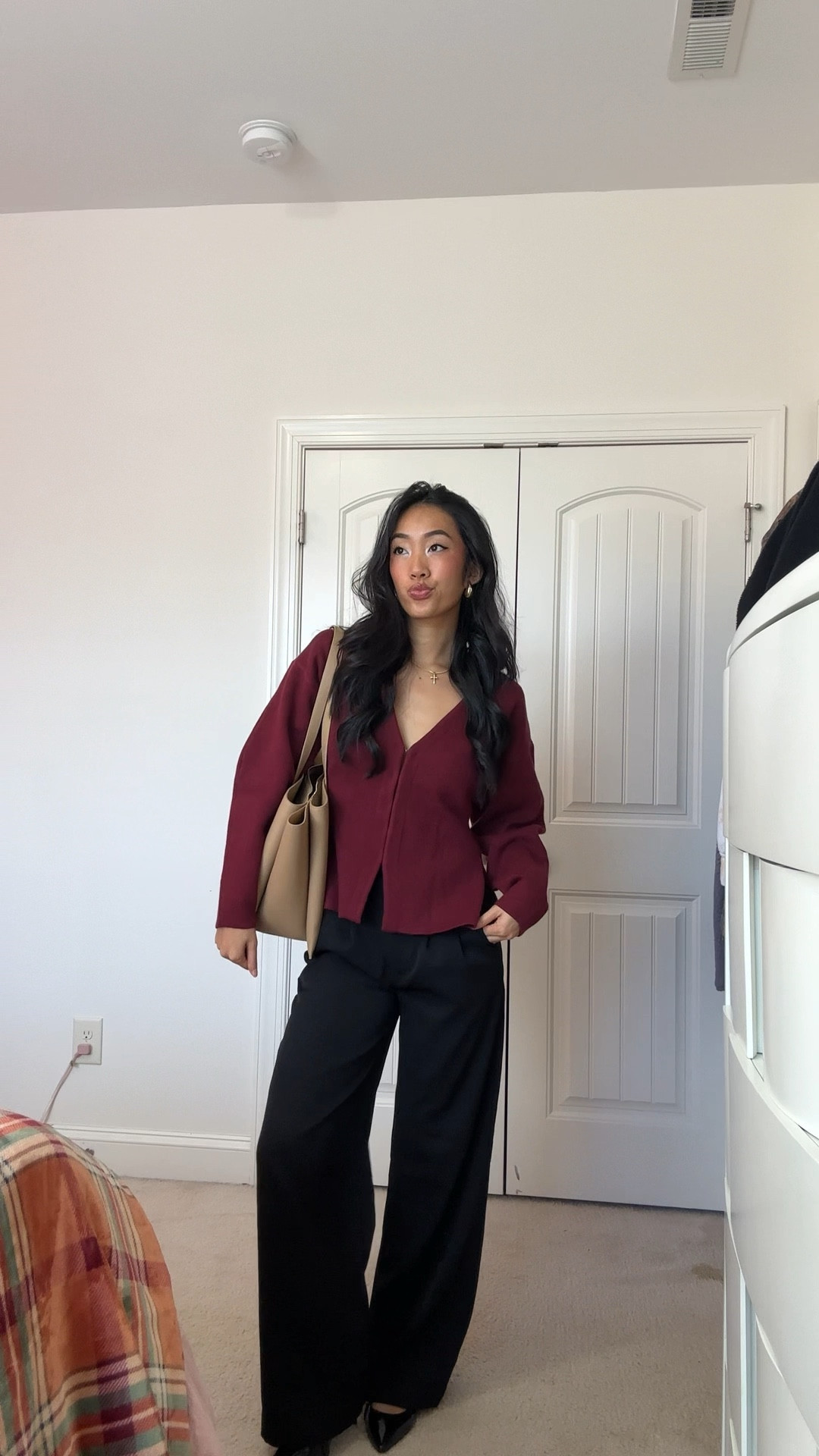 Work outfits. Corporate outfit ideas. Cardigan outfit. Trousers. Office style. Kitten heels. Size small! Size 7.5! Use code: brooketang_12 at The Commense!

#LTKStyleTip #LTKWorkwear #LTKFindsUnder50