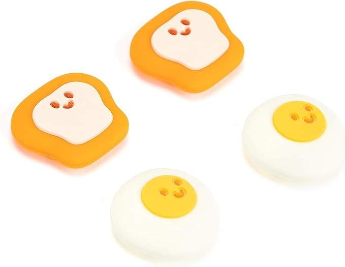 GeekShare Thumb Grip Caps,4PCS Anti-Slip Thumbstick Cover Soft Silicone Analog Stick Cover,Cute P... | Amazon (US)