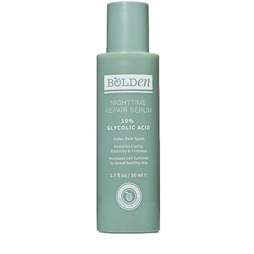 Bolden Nighttime Repair Serum with 10% Glycolic Acid | Fades Dark Spots & Discolorations to Revea... | Amazon (US)