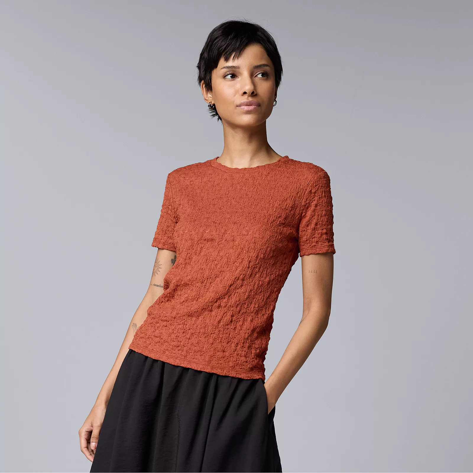 Women's Simply Vera Vera Wang Textured Tee | Kohl's