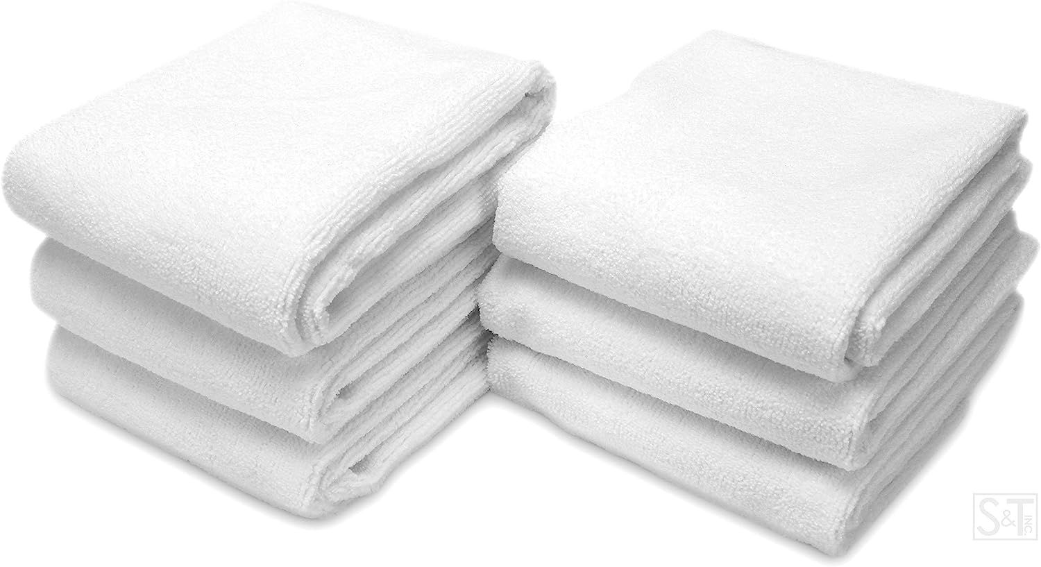 S&T INC. Microfiber Fitness Exercise Gym Towels, 360 GSM, 6 Pack, 16-Inch x 27-Inch | Amazon (US)