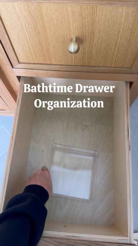 Bathtime drawer with all the goodies. Or use these stackable organizers for any bathroom drawer 