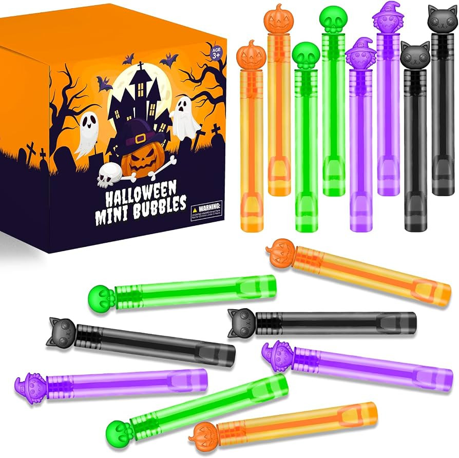Halloween Bulk Mini Bubbles Treats Non Candy Party Favors for Kids 100 Pcs | Amazon (US)