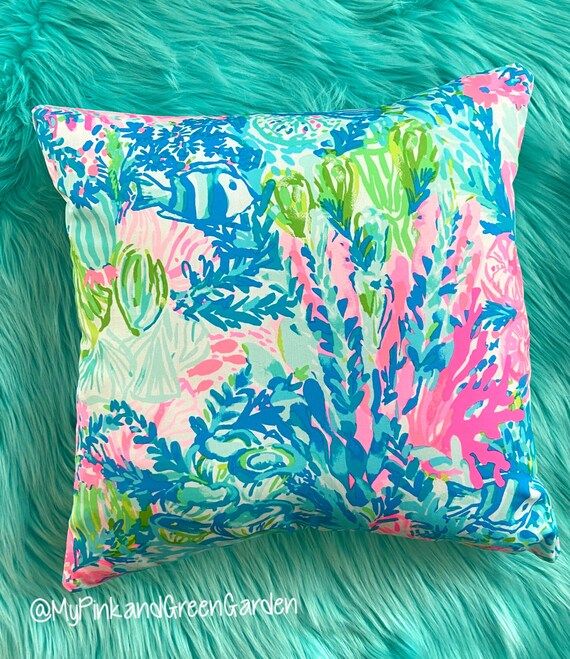 New Pillow made with Lilly Pulitzer Fished My Wish print | Etsy | Etsy (US)