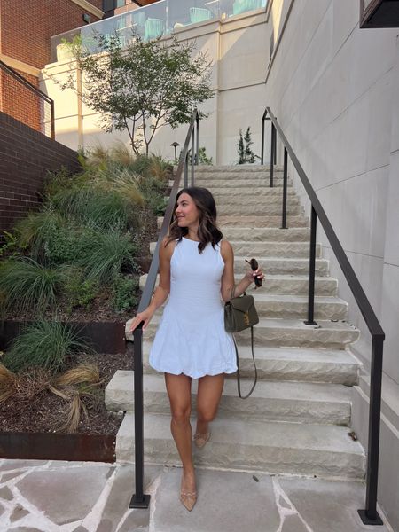 Couldn’t be more obsessed with this white dress💌💭🍸 wearing a size small! Amazon heels run tts 

#LTKStyleTip #LTKFindsUnder100 #LTKShoeCrush