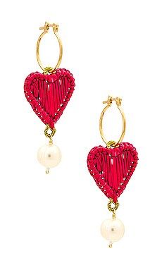 Mercedes Salazar Heart Earrings in Pink from Revolve.com | Revolve Clothing (Global)