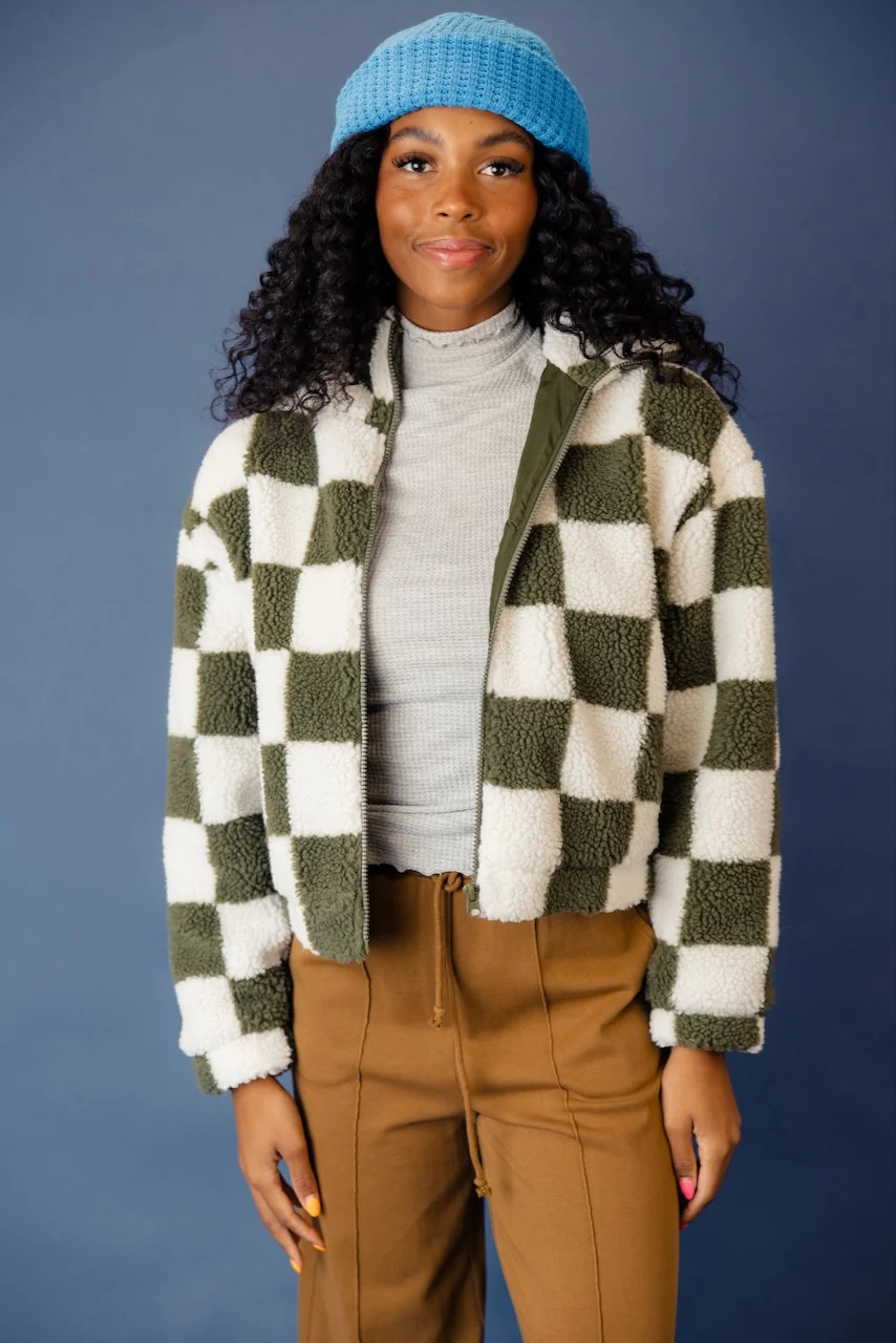 What the Check Fleece Jacket | Roolee