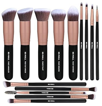 BS-MALL Makeup Brushes Premium Synthetic Foundation Powder Concealers Blending Eye Shadows Face M... | Amazon (US)