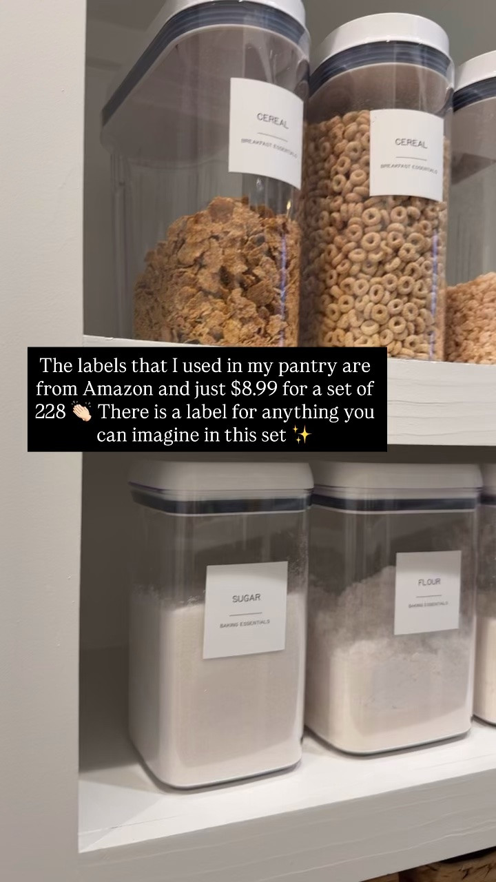 These Amazon labels for your pantry containers common set of 288 for just $8.99 ✨￼

#LTKmomlife #LTKHome #LTKSaleAlert