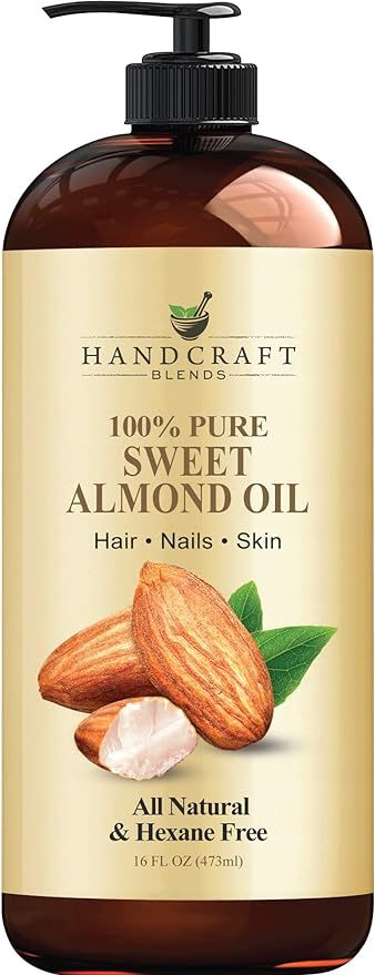 Handcraft Blends Sweet Almond Oil - 16 Fl Oz - 100% Pure and Natural - Premium Grade Oil for Skin... | Amazon (US)