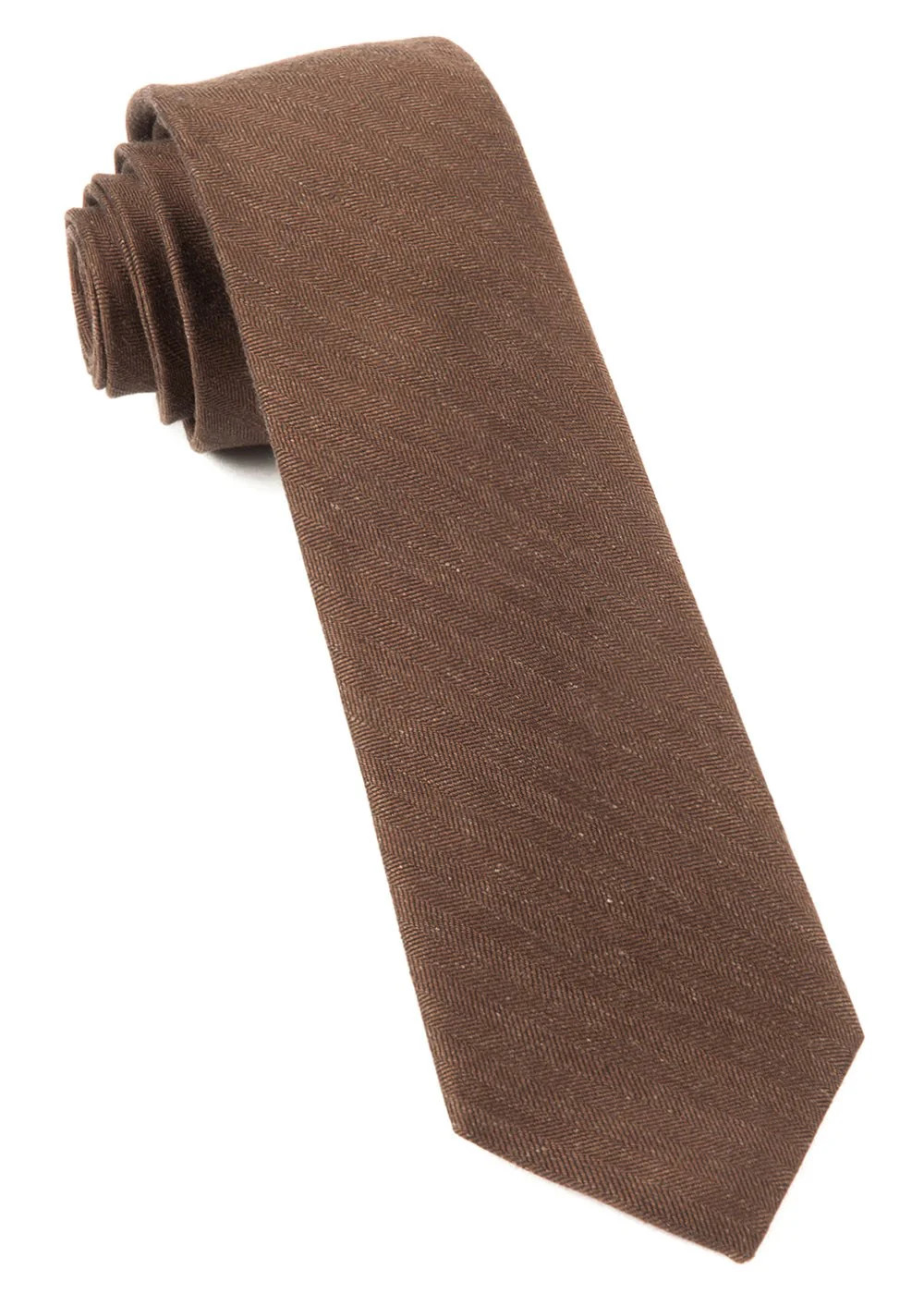 Linen Row Chocolate Brown Tie | Linen Ties | The Tie Bar | The Tie Bar