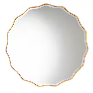 Baxton Studio Weston Glam 42 in. W x 42 in. H Gold Round Framed Mirror 224-12929-HD - The Home De... | The Home Depot