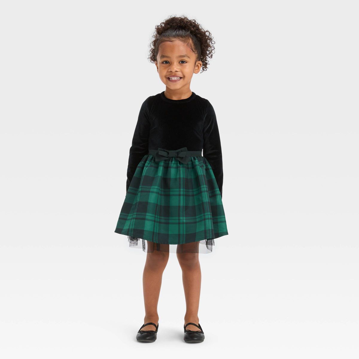 Toddler Girls' Checkered Dress - Cat & Jack™ Green | Target