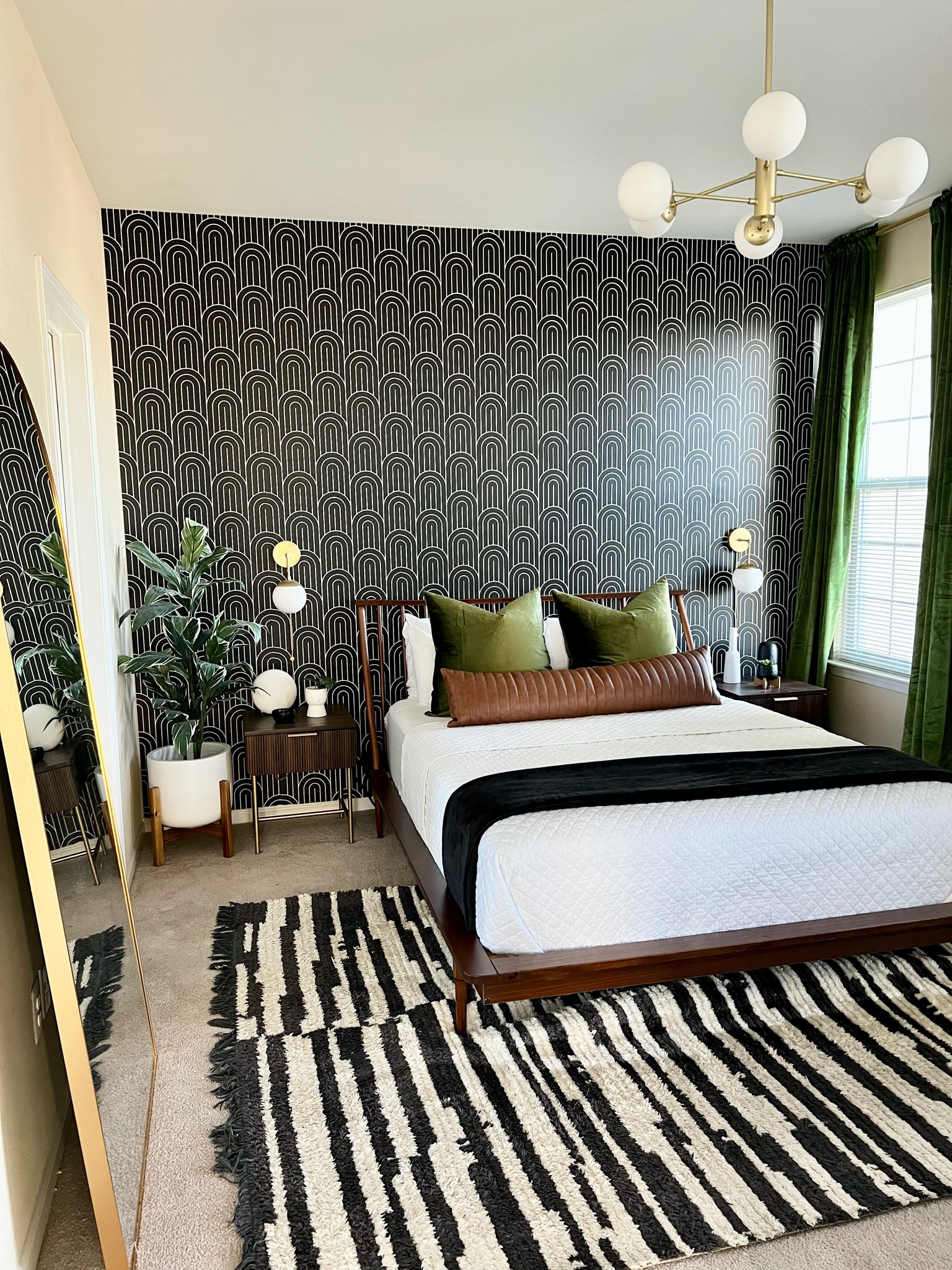 Updated bedroom decor!

Recently, I made some changes to my bedroom decor that made a big impact!

I added lush green velvet curtains, a classy gold and white Sputnik chandelier, and even some fun led rope lights!

Now all of the items are on one post. 

#LTKhome #LTKfindsunder100 #LTKsalealert