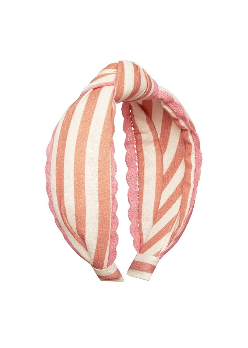 Stripy Scallop Knotted Headband | Alice & Wonder
