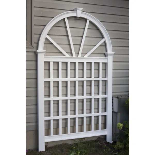 Kerrimore 83.75'' H x 49'' W Vinyl Arched Trellis | Wayfair North America