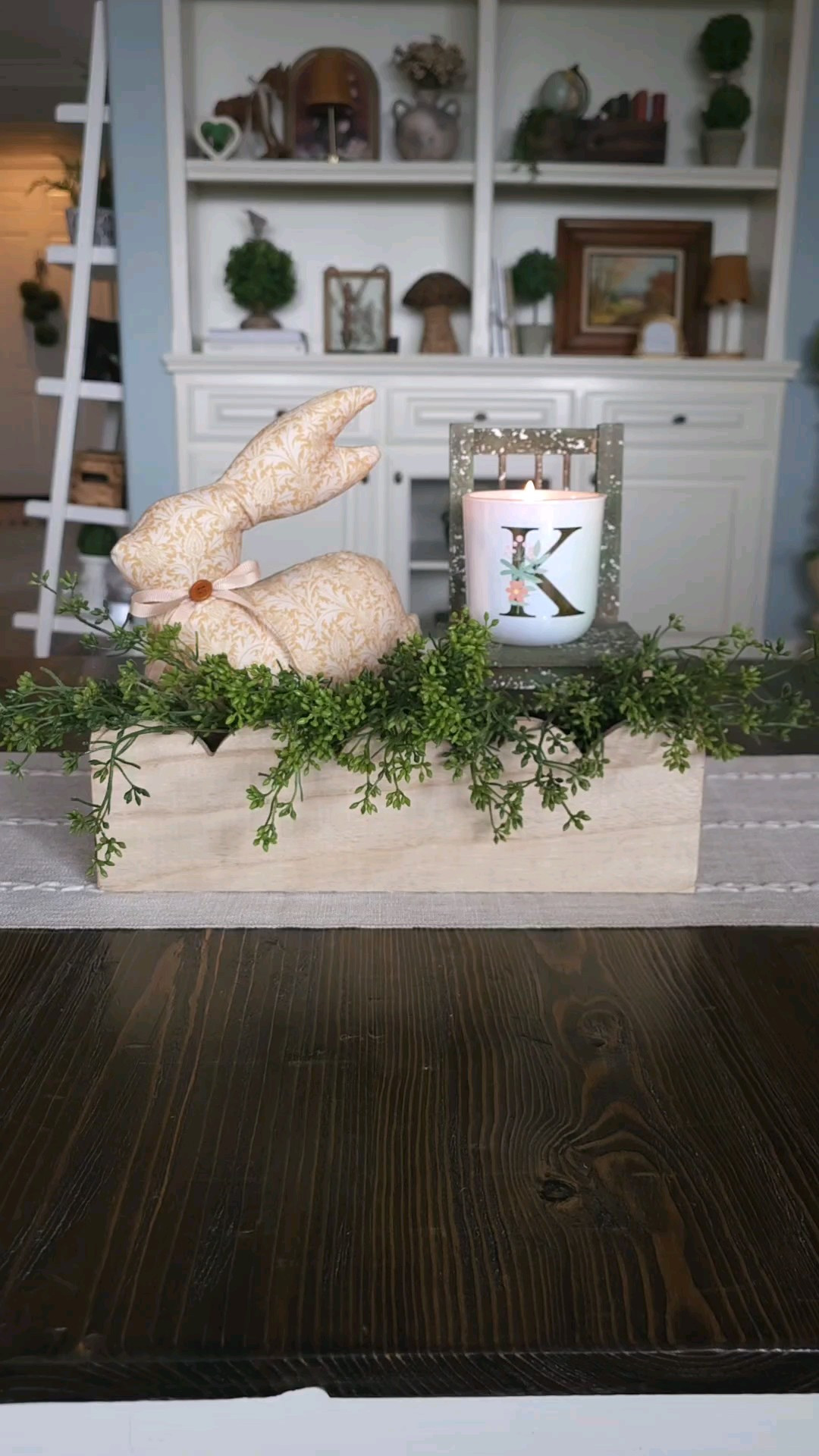 Easter tabletop decor. Home decor/ spring/ bunnies/ scalloped tray/ coffee table decor/ candles

#LTKSeasonal #LTKHome #LTKSaleAlert