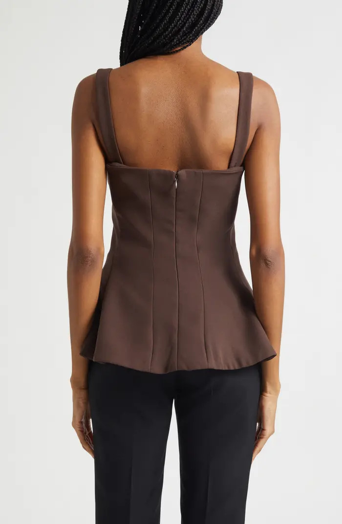 Structured Sleeveless Peplum Top | Nordstrom