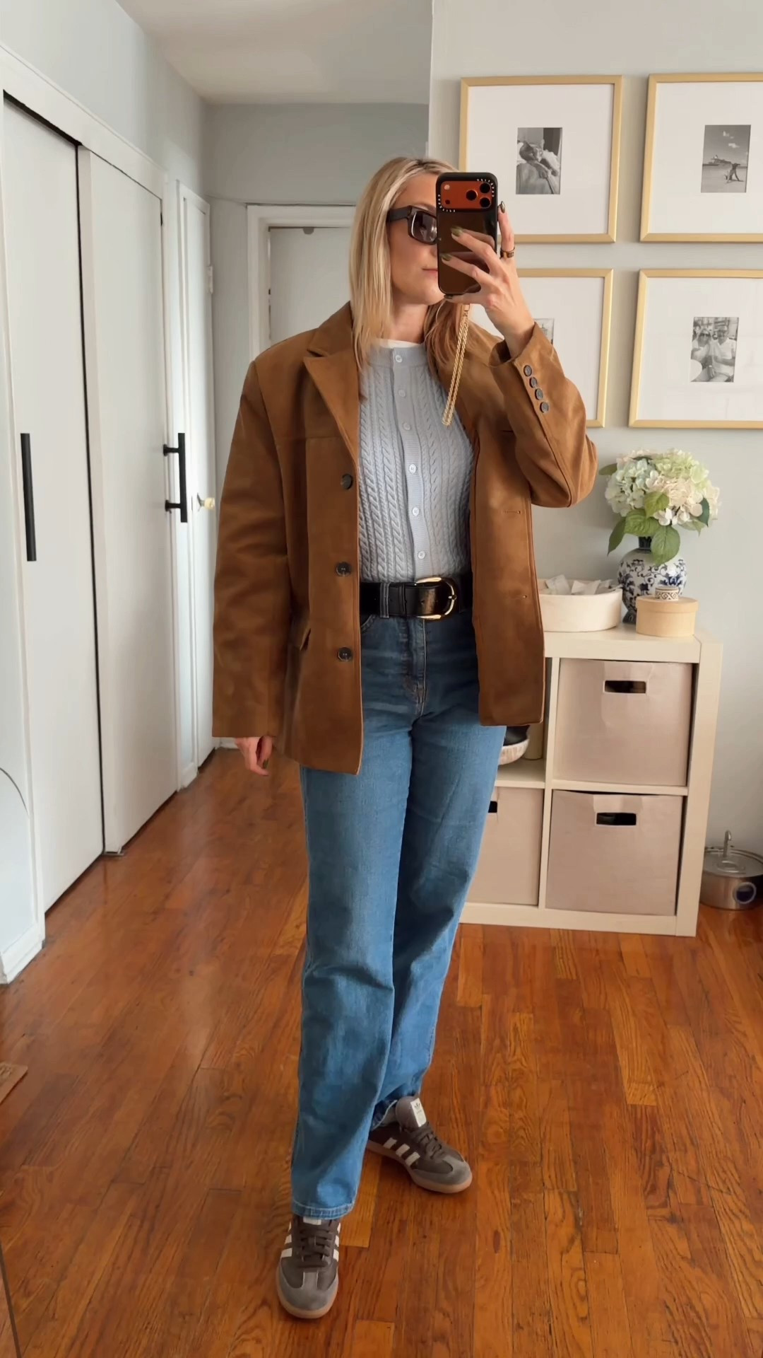 Easy fall outfit - running errands in style. Wearing my wool cardigan in baby blue color, matched it with pair of jeans, brown sneakers and faux suede jacket 

Fall outfits, fall 2025, fall fashion, sneakers 2025, cardigan sweater, autumn outfits, light blue cardigan, cozy pullover 

#LTKStyleTip #LTKTall #LTKSeasonal