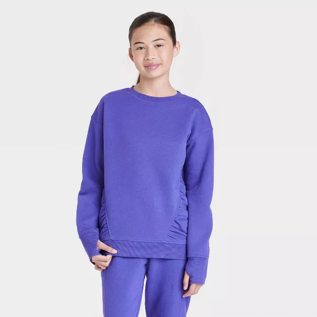 Girls' Fleece Pullover Sweatshirt - All in Motion™ | Target