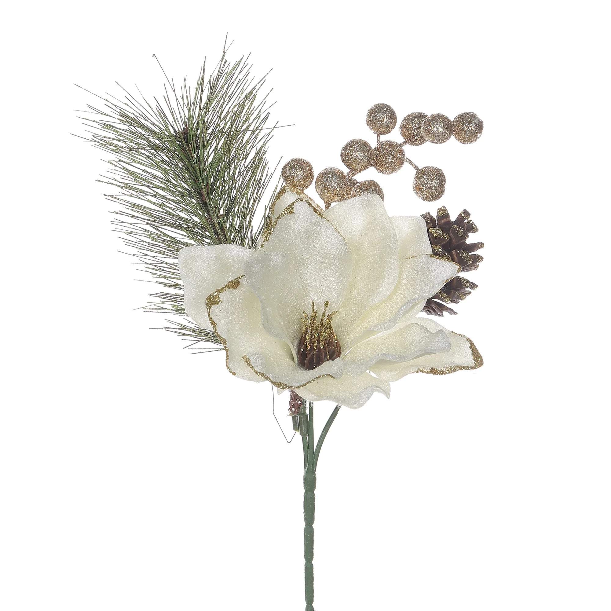 Mainstays 13 inch White Amaryllis Pick, Floral Picks, Indoor, Holiday, Plastic and Fabric | Walmart (US)