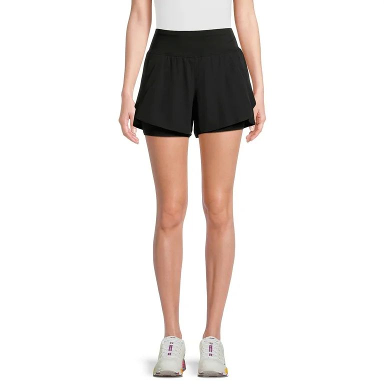 Avia Women's Compression Waist Run Shorts, Sizes XS-XXXL - Walmart.com | Walmart (US)