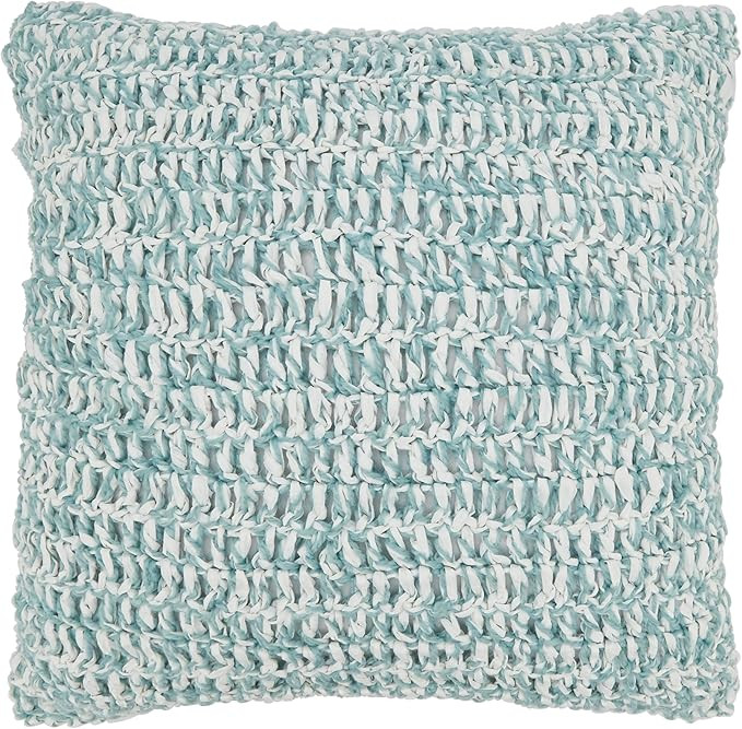 SARO LIFESTYLE Outdoor Zen Raffia Poly Filled Throw Pillow | Amazon (US)