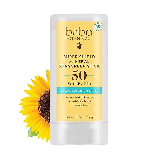 BABO Botanicals Super Shield SPF 50 Stick Sunscreen - 70% Organic Ingredients - Natural Zinc Oxid... | Amazon (US)