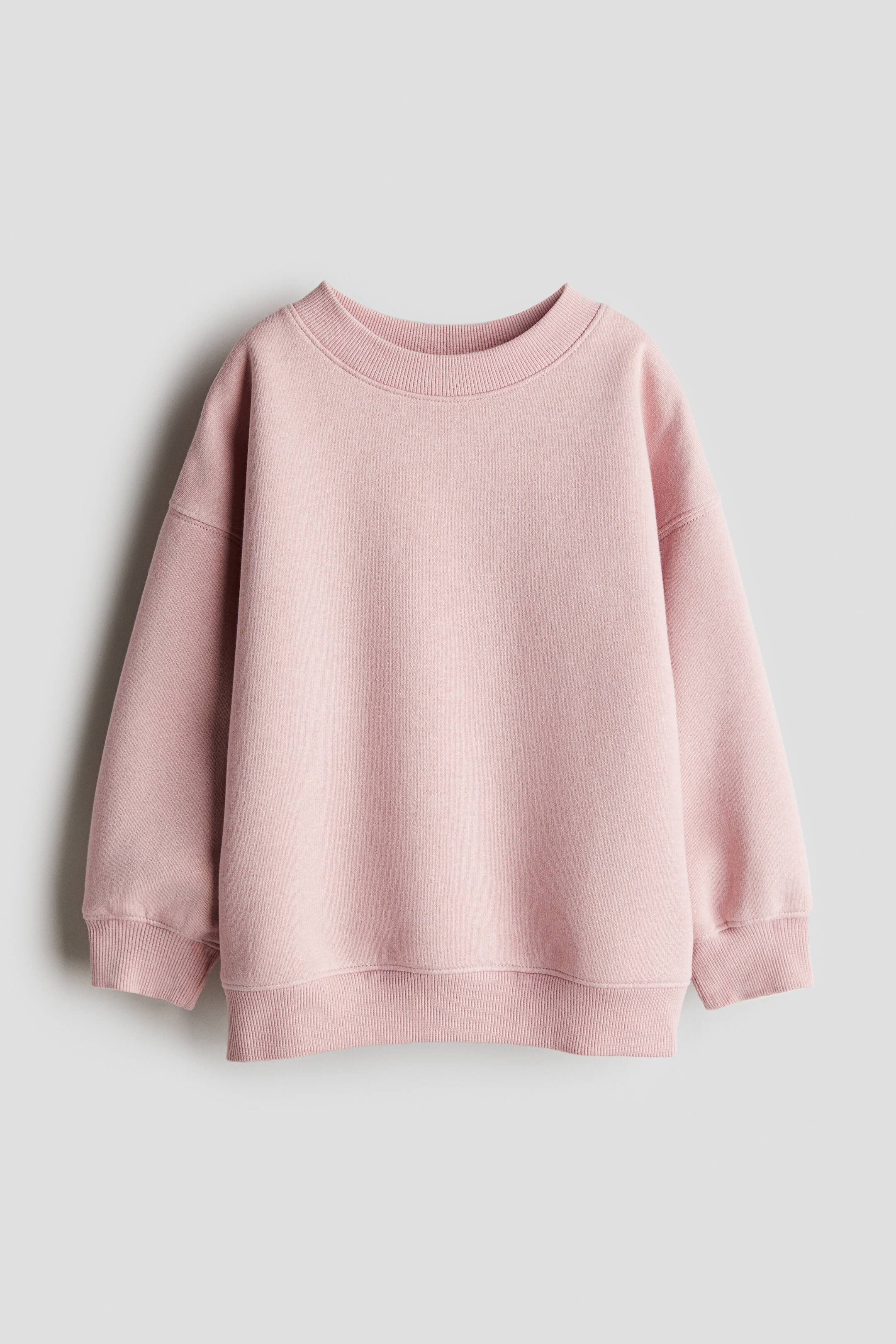 Sweatshirt - Crew-neck - Long sleeve - Light dusty pink - Kids | H&M US | H&M (US + CA)