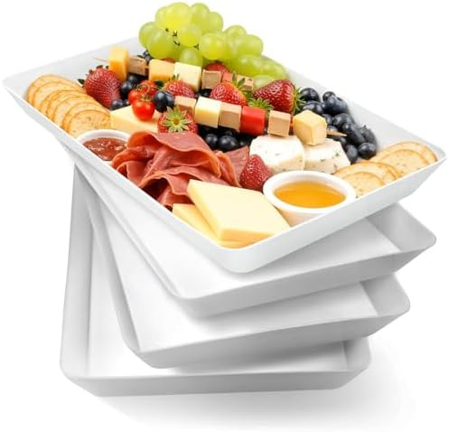 WOWBOX 4 pcs Serving Tray for Entertaining, Grilling BBQ Accessories, Serving Platters for Snacks... | Amazon (US)
