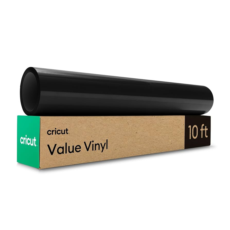 Cricut® Value Permanent Vinyl, Black (12 in x 10 ft) | Amazon (US)