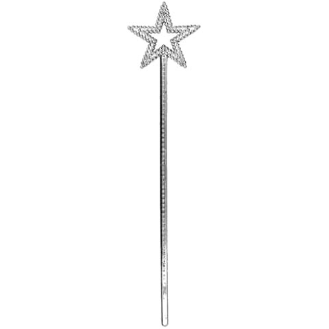 UOUYOO Silver 13 Inches Star Wand Angel Wand Sticks Princess Wand Fairy Wand Plating Wand Silver ... | Amazon (US)