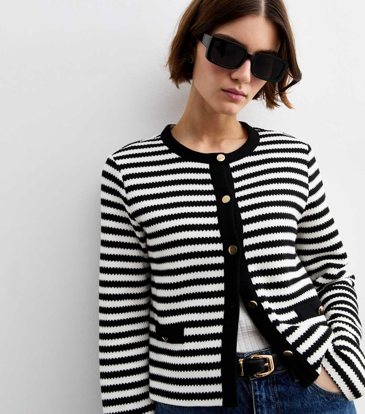 Black Soft Touch Striped Cardigan
						
						Add to Saved Items
						Remove from Saved Items | New Look (UK)
