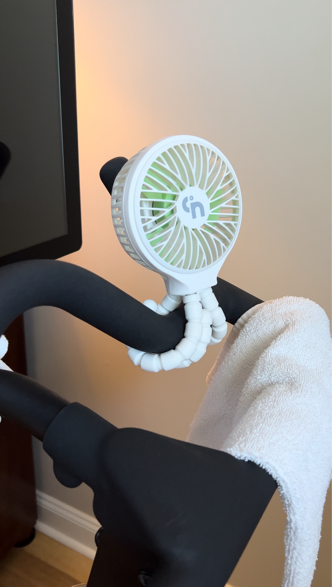 Rechargeable battery operated fan for strollers. I bought it for my Peloton instead! Flexible 3 legs. 3 speed modes. Quiet.

#LTKSaleAlert #LTKFindsUnder50 #LTKFitness