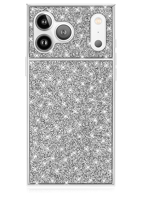 Elite Collection - SQUARE® Silver Crystal Elegance iPhone Case | FLAUNT