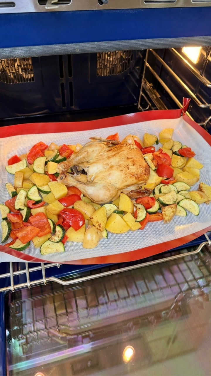 Leakproof baking mat. Baking just got way less messy. This reusable mat snap around the edge help catch spills, drips, and crumbs while baking. 
#LTKHome #LTKKitchen #BakingMat