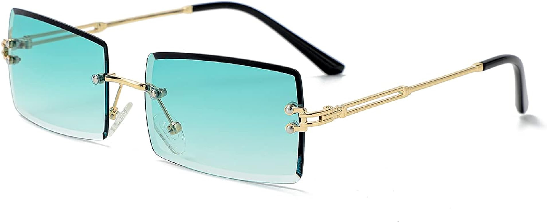 NIDOVIX Rimless Rectangle Sunglasses For Women Men Fashion Frameless UV400 Protection Lens Glasse... | Amazon (US)