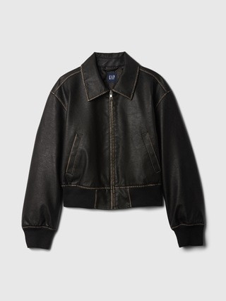Vegan Leather Bomber Jacket | Gap (US)