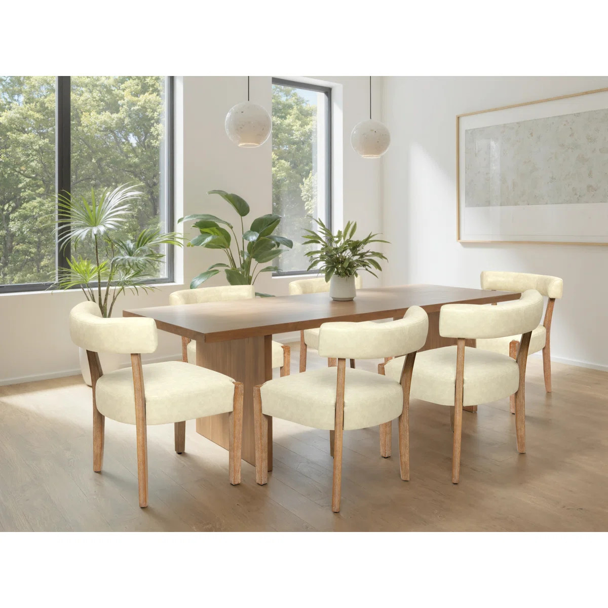 Newly Designed Mid-Century Modern Upholstered Wooden Kitchen Dining Chairs | Wayfair North America
