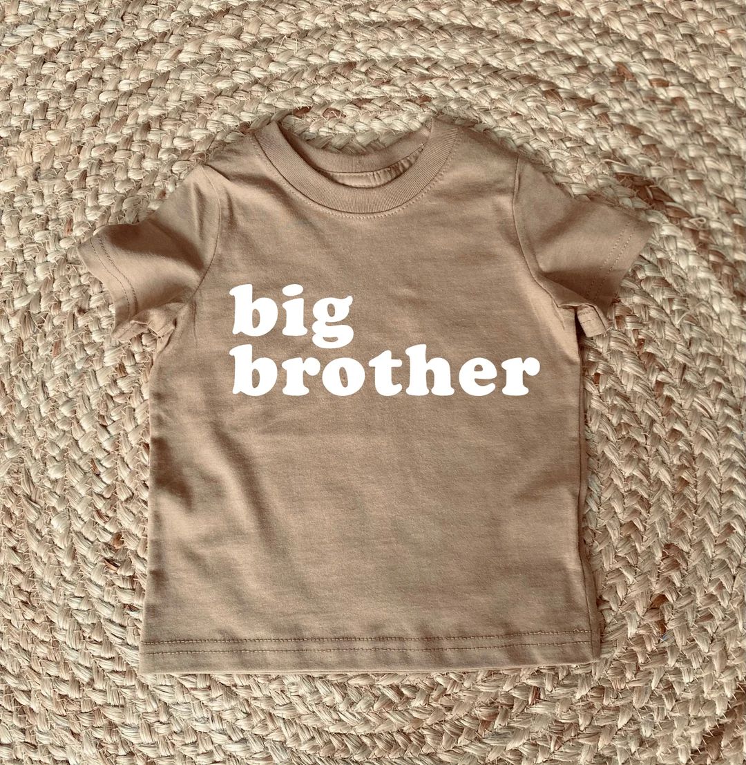 Big Brother Shirt, Big Brother, Big Brother T-shirt, Big Bro, Brown Shirt, Pregnancy Announcement... | Etsy (US)