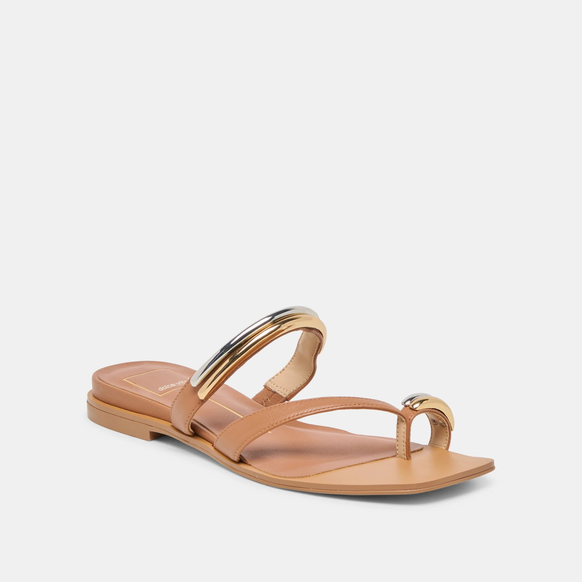 Tarina Caramel Leather Sandals | Dolce Vita | DolceVita.com