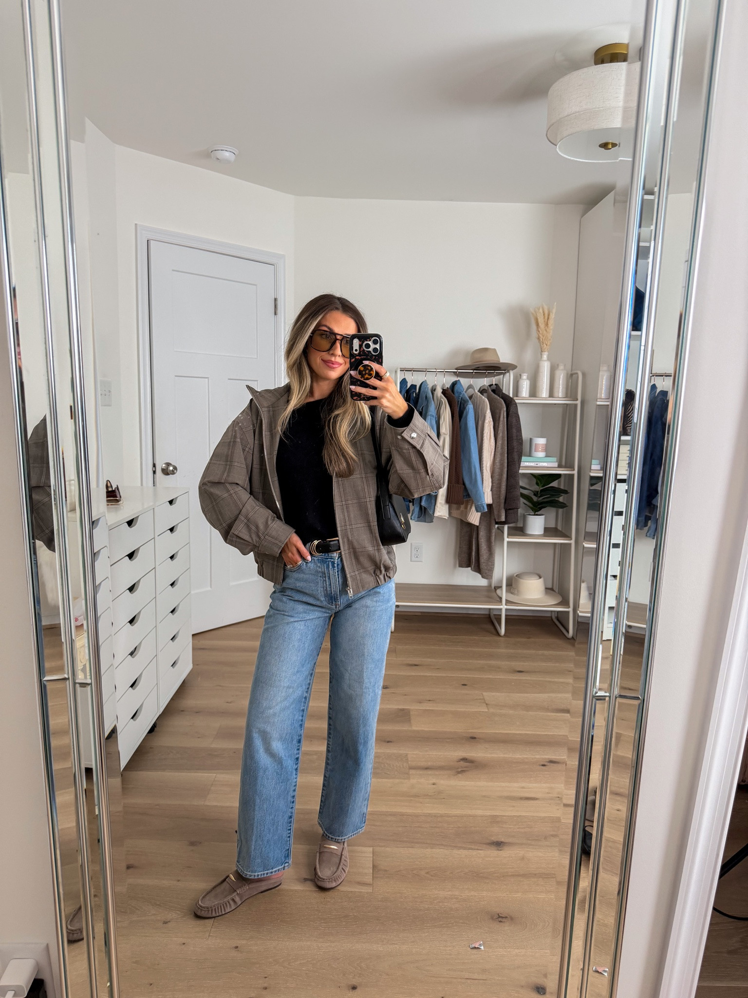 Elevated casual fall outfit 
+ tenet laid jacket: xs
+ black cashmere sweater: xs 
+ denim forum ankle jeans: 24 (I’m 5’2 so these hit me at a regular length) 
+ Mules: true to size

#LTKootd #LTKSeasonal #LTKPetite