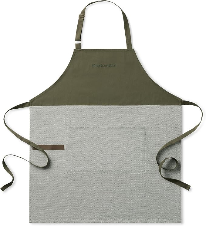 KitchenAid® Evergreen Design Series Herringbone Apron, 100% Cotton, Adjustable Straps, Deep Fore... | Amazon (US)