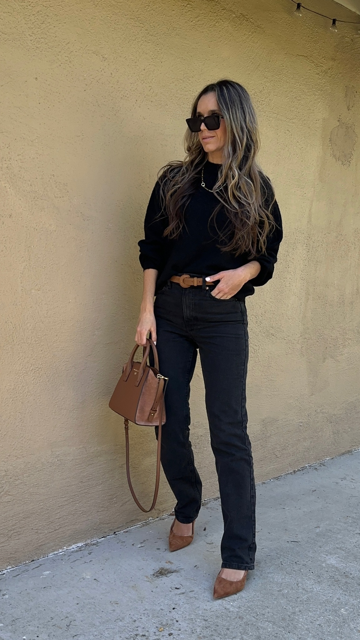 Black straight leg jeans are true to size / wearing sz 6. I’m 5’5” 122 lbs 
Black crew neck sweater is true to size / wearing sz small
Brown camel pumps are true to size



Fall fashion fall outfits fall outfit fashion over 40 fashion over 50 minimalistic style mom fashion hm finds hm outfit h&m finds


#LTKover40 #LTKSeasonal #LTKHolidaySale