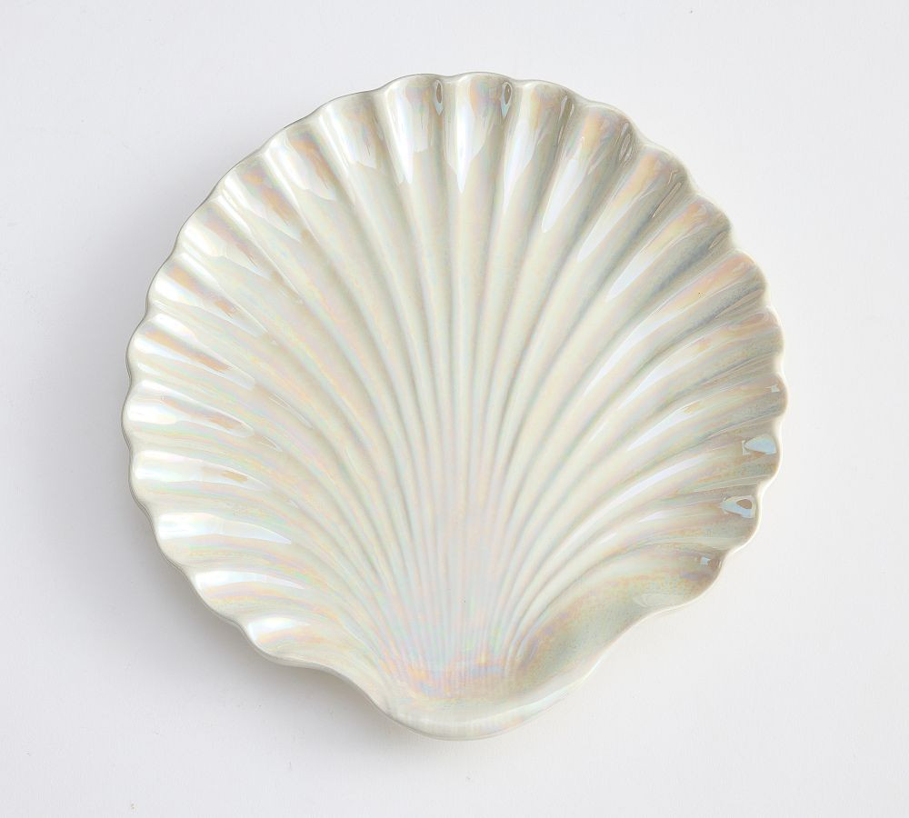 Pearlescent Shell Stoneware Salad Plates - Set of 4 | Pottery Barn (US)