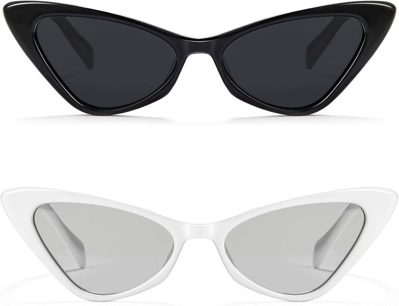 Veda Tinda Vision Retro Narrow Cat Eye Sunglasses for Women Vintage Tinted Lens Trendy Cool Sexy ... | Amazon (US)