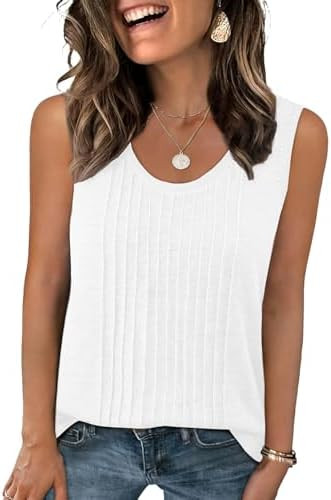 UNCLECAT Women's Scoop Neck Tank Tops Loose Fit Casual Sleeveless Shirts Clothes Outfits 2026 | Amazon (US)